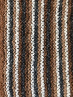 Four-banded design alpaca wool scarf - detail