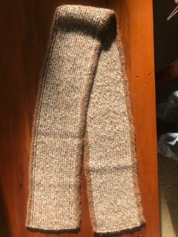 Hand knitted scarf